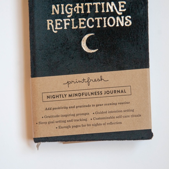 Nightly Mindfulness Workbook/Journal Velvet Hardcover - Picture 2 of 8